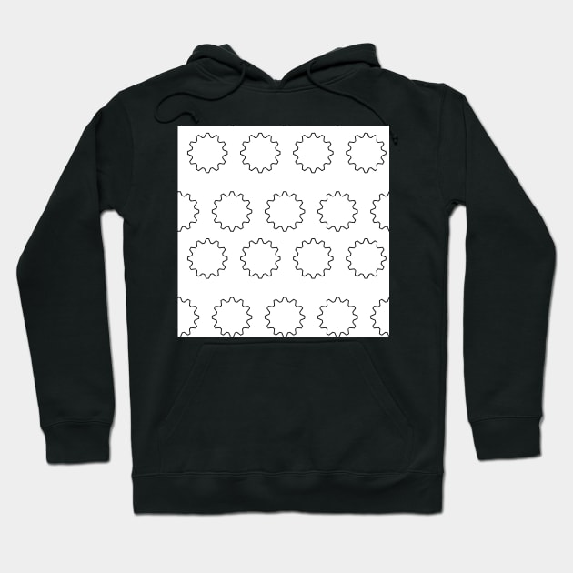 Background illustration gear, mechanics decorative design pattern Hoodie by grafinya